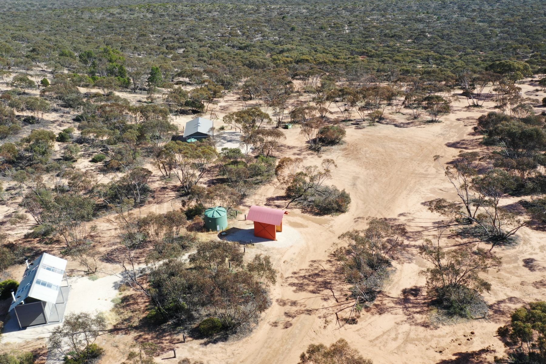 A campground in the desert