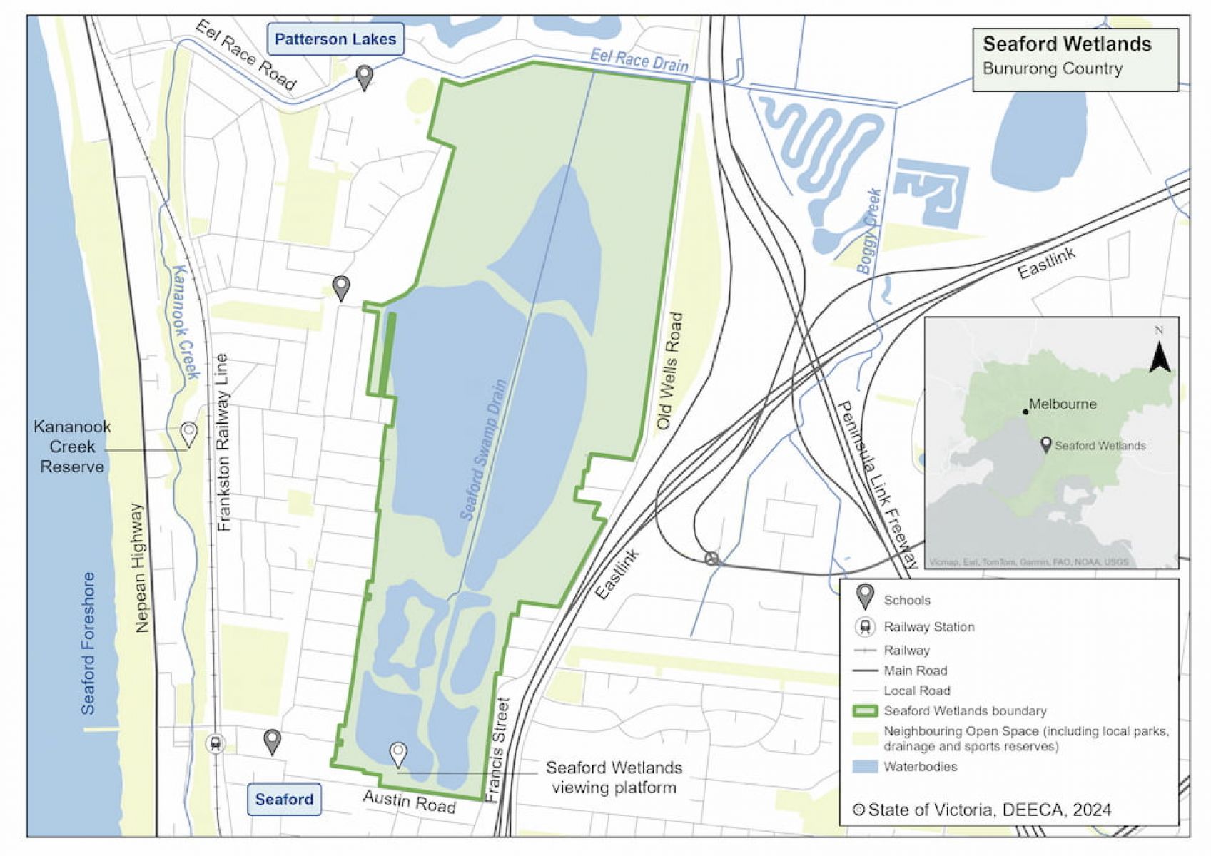 seaford wetlands map