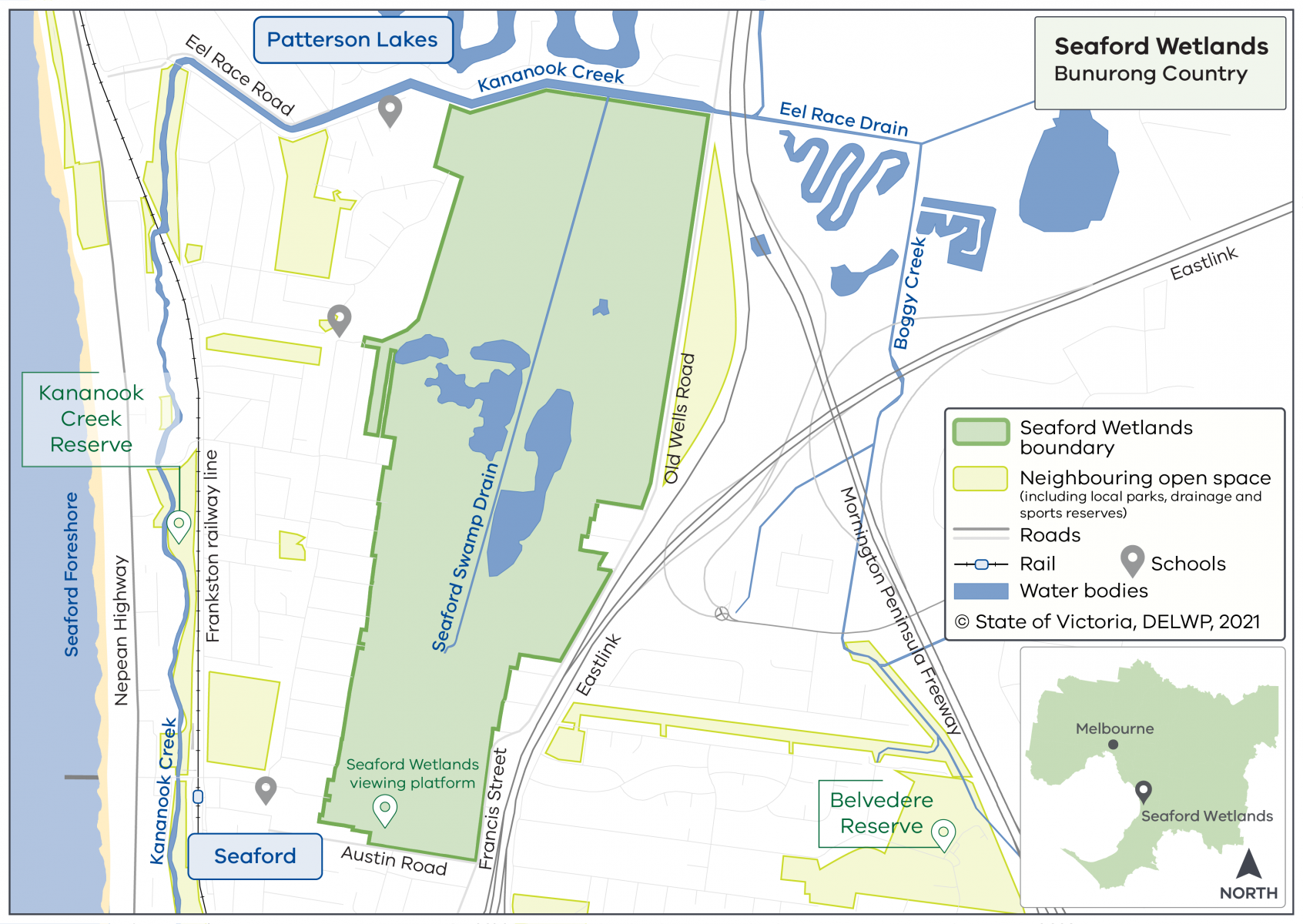 seaford wetlands map