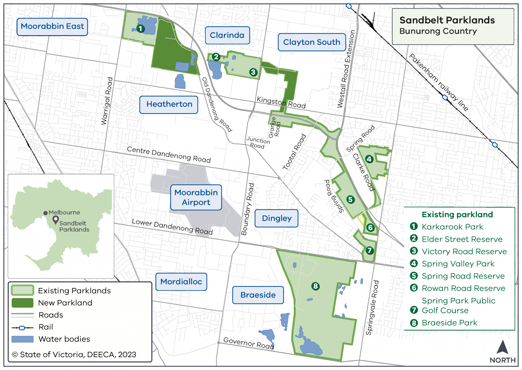 sandbelt park landscape map