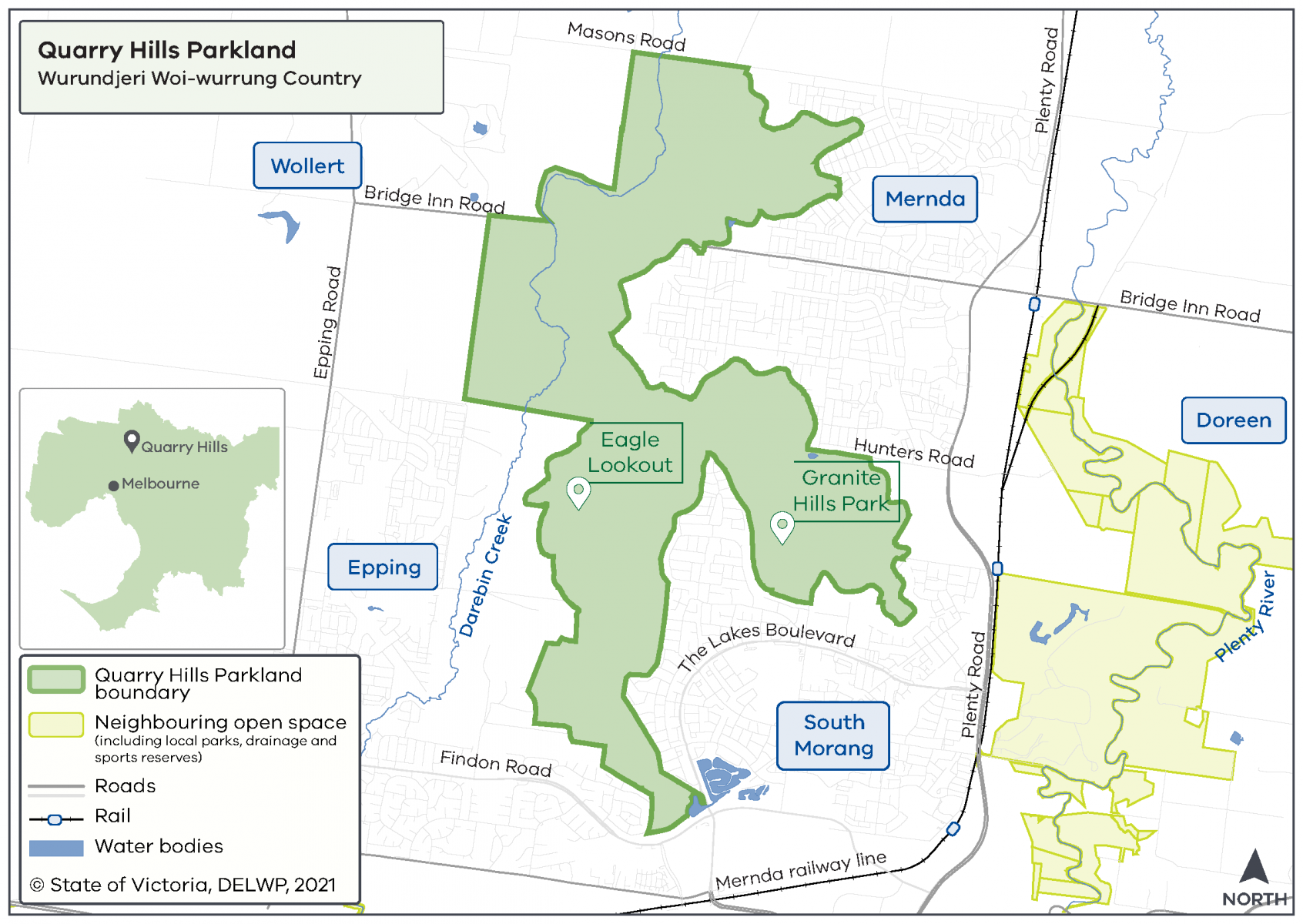 Quarry Hills Parkland Map