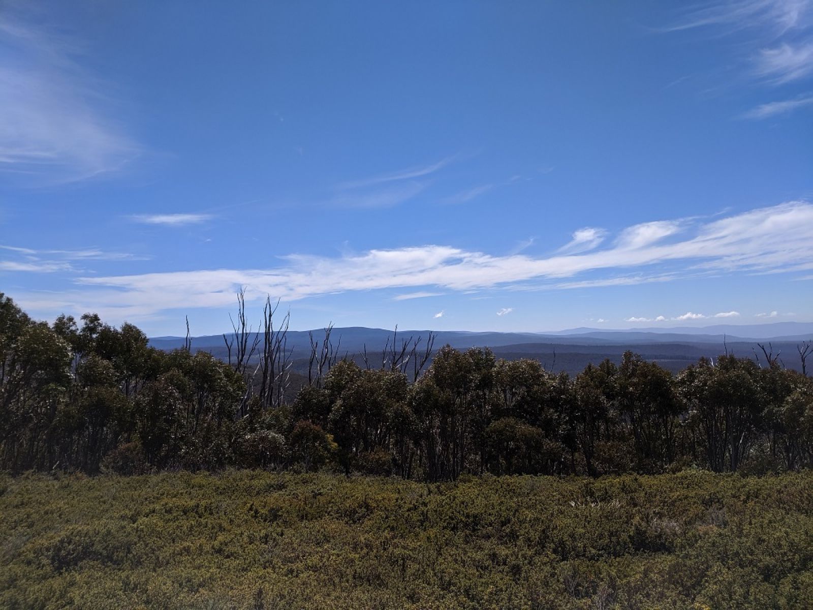 View across mountains