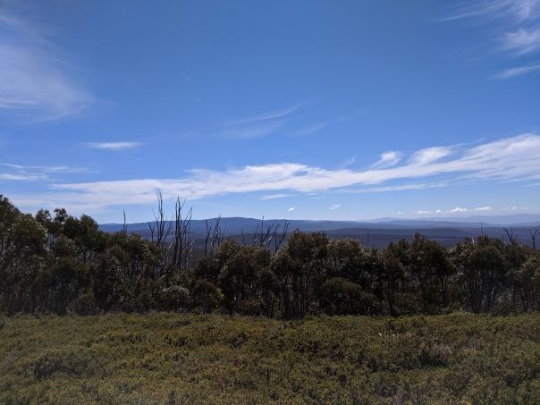 View across mountains
