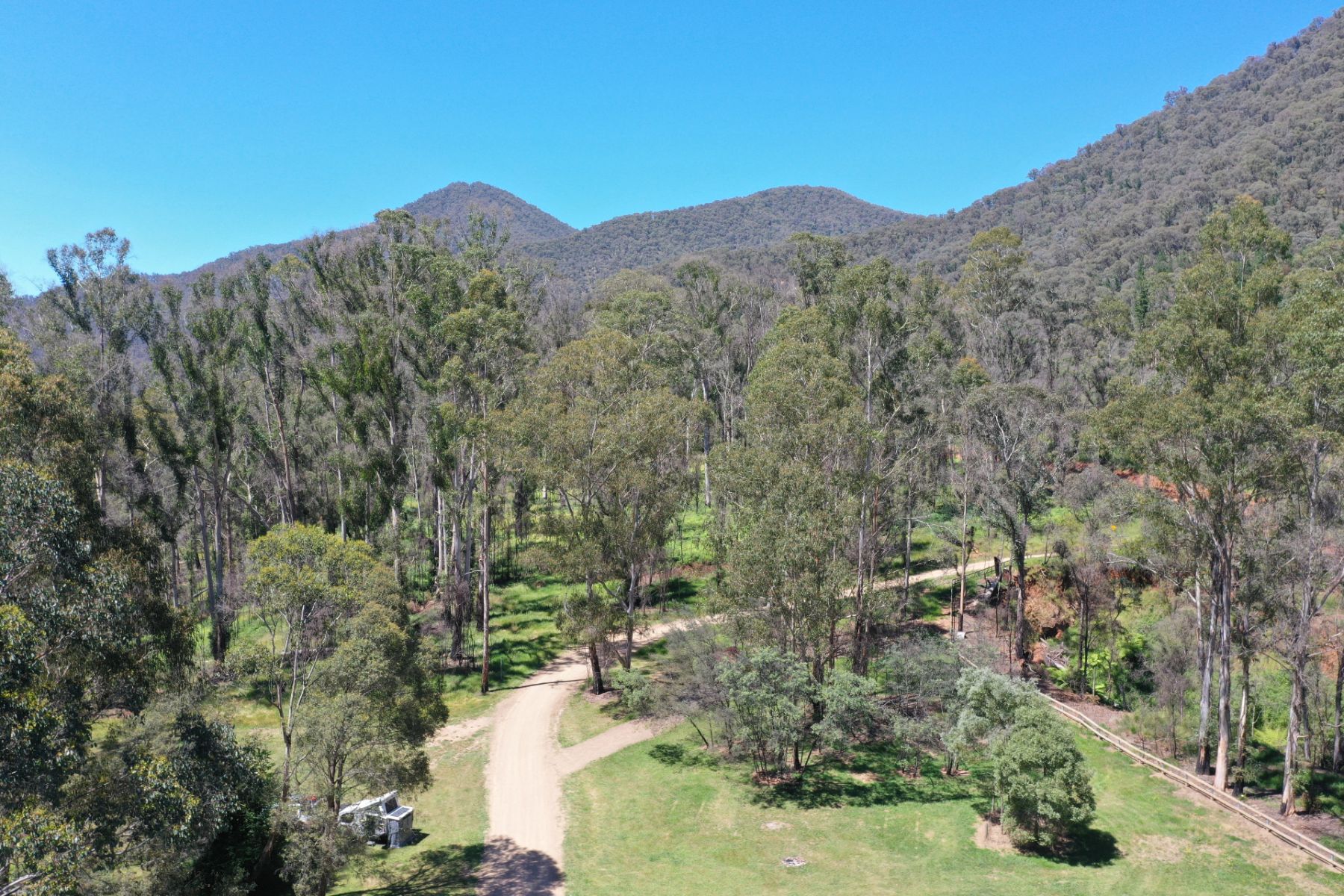 A campground set in the Buckland Valley